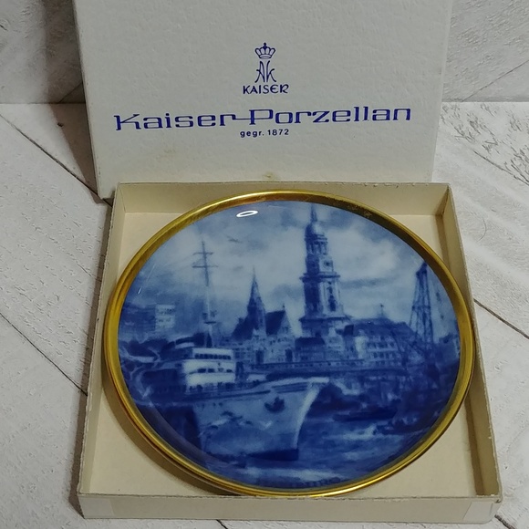 Kaiser-Porzellan Miniature Porcelain Plate Nautical Theme 1993 Germany - Picture 1 of 5